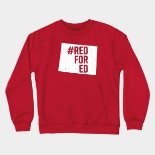 Red for Ed Colorado State Outline Crewneck Sweatshirt